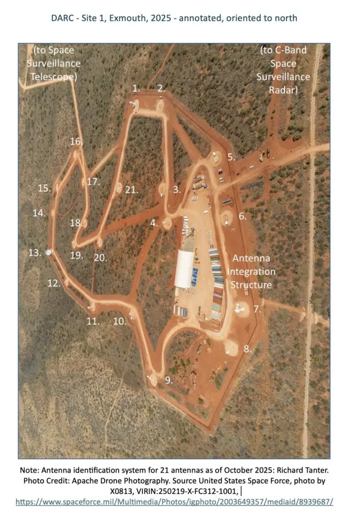 DARC - Site 1, Exmouth, 2025 - annotated, oriented to north