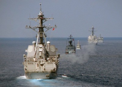 Cooperation Afloat Readiness and Training (CARAT) operation in the South China Sea by Larry Zou