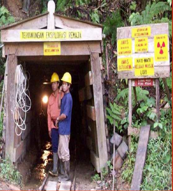 Entrance to the Eko Remaja uranium mine, Kalimantan. 