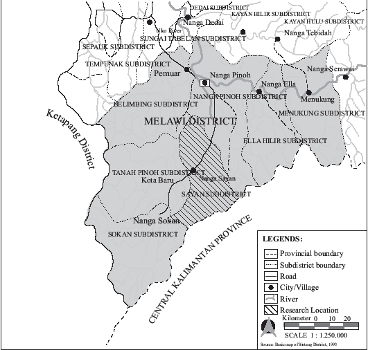 Kabupaten-Melawi-map