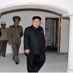 August 15 KCNA shows North Korean Leader Kim Jong-un visiting apartments for scientists at Kim Il-sung university in Pyongyang. (Xinhuanet).