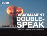 Front page of ICAN Disarmament Doublespeak