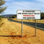 Warning sign on the road to Joint Defence Facility Pine Gap (Wikipedia)