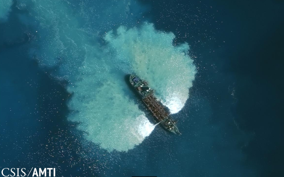 CSIS-AMTI (identified) - Fiery Cross ship 18 March 2015