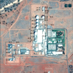 Figure 1. Antenna systems at Pine Gap, Google Earth imagery, 6 November 2015. Note: for antenna identification system see Desmond Ball, Bill Robinson and Richard Tanter, The Antennas of Pine Gap, Nautilus Institute, Special Reports, February 2016.