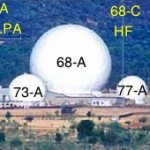 Figure 27. Radomes at Pine Gap, c 1991 - annotated. Source: Erwin Chlanda, 'Spy base and Kindergarten: Are they above the law?’ Alice Springs News Online, 12 December 2012, at http://www.alicespringsnews.com.au/2012/12/12/spy-base-and-kindergarten-are-they-above-the-law/.