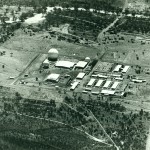 Figure 6. Five radomes at Pine Gap, 1973-77 (Antennas 68-B, 71-A, 68-A and 73-A; 69-B not visible - collimation tower to left of 68-A)